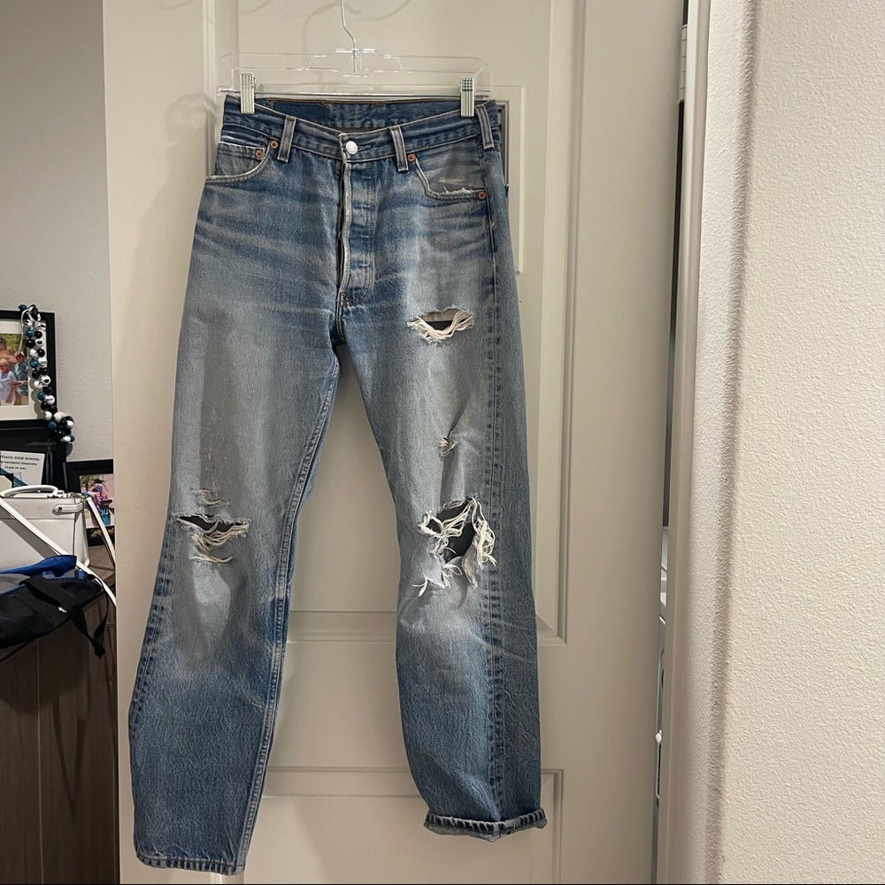 vintage distressed 501 Levi’s jeans LEVIS 501s VINTAGE JEANS